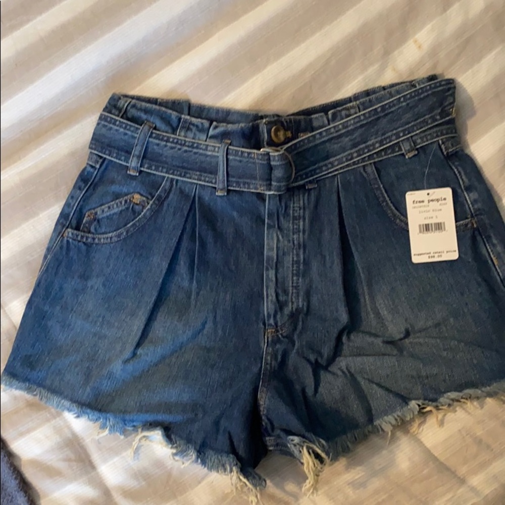 Free People Livin Blue See You Sometime Shorts - Picture 9 of 14